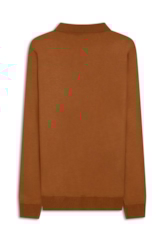 Tricot Basic Stoned Polo Caramelo