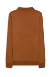 Tricot Basic Stoned Polo Caramelo