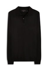 Tricot Basic Stoned Polo Preto