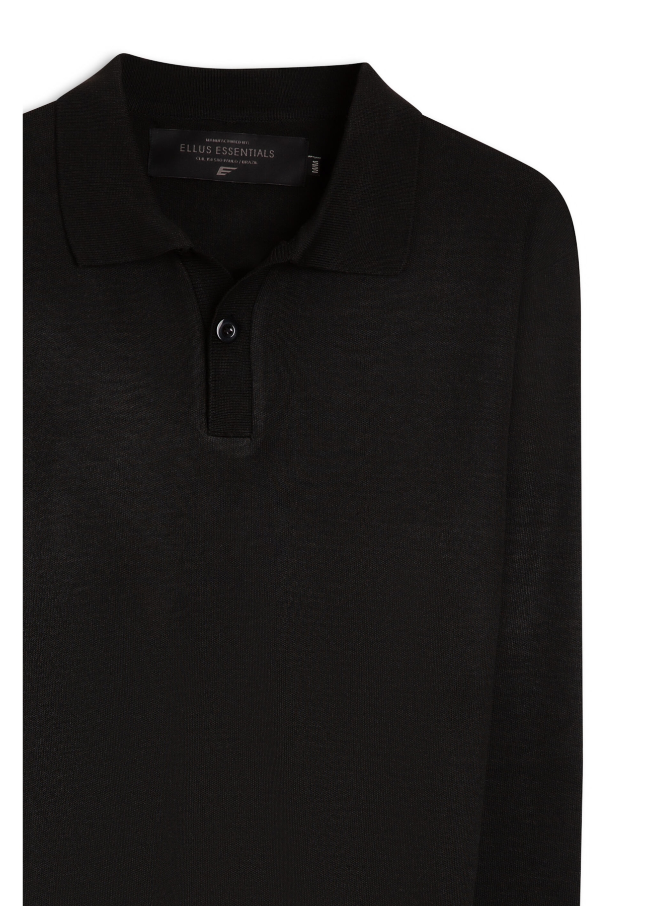 Tricot Basic Stoned Polo Preto