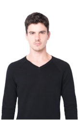 Tricot Basic v Neck Preto