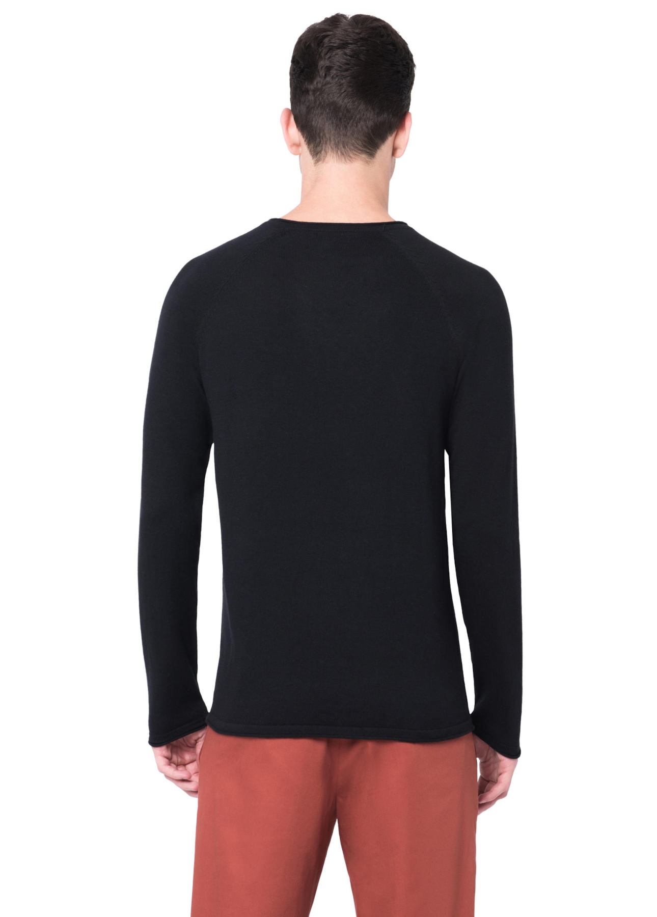 Tricot Basic v Neck Preto