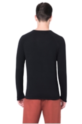 Tricot Basic v Neck Preto