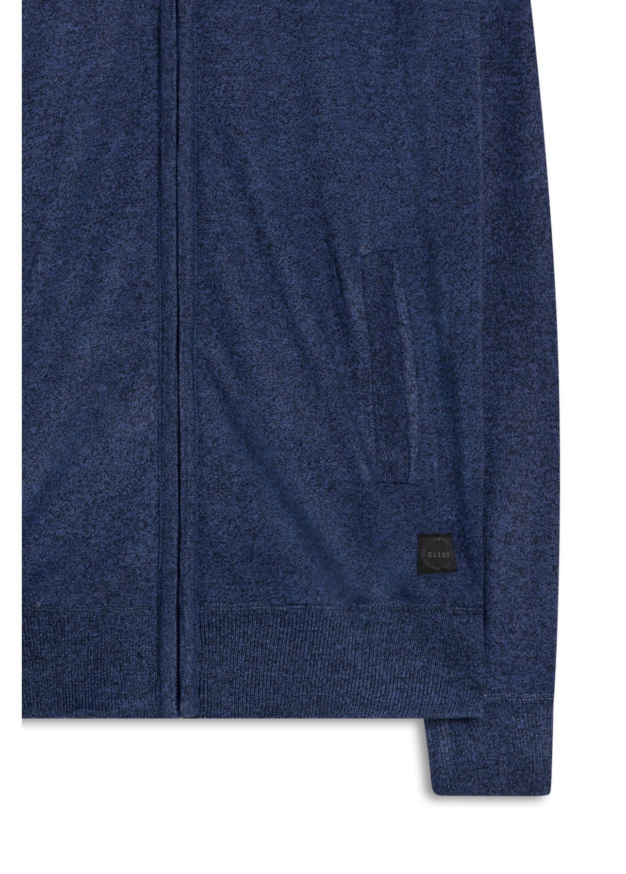 Tricot Basic Ziper Azul Bic
