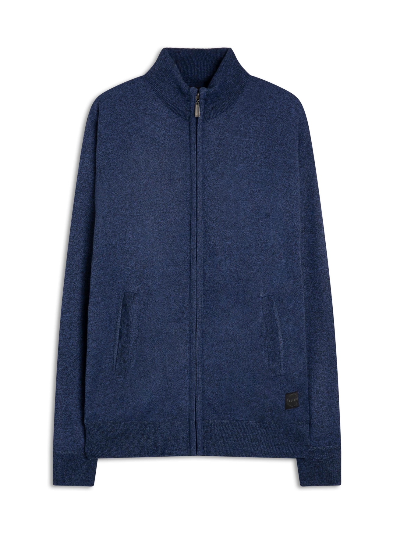 Tricot Basic Ziper Azul Bic