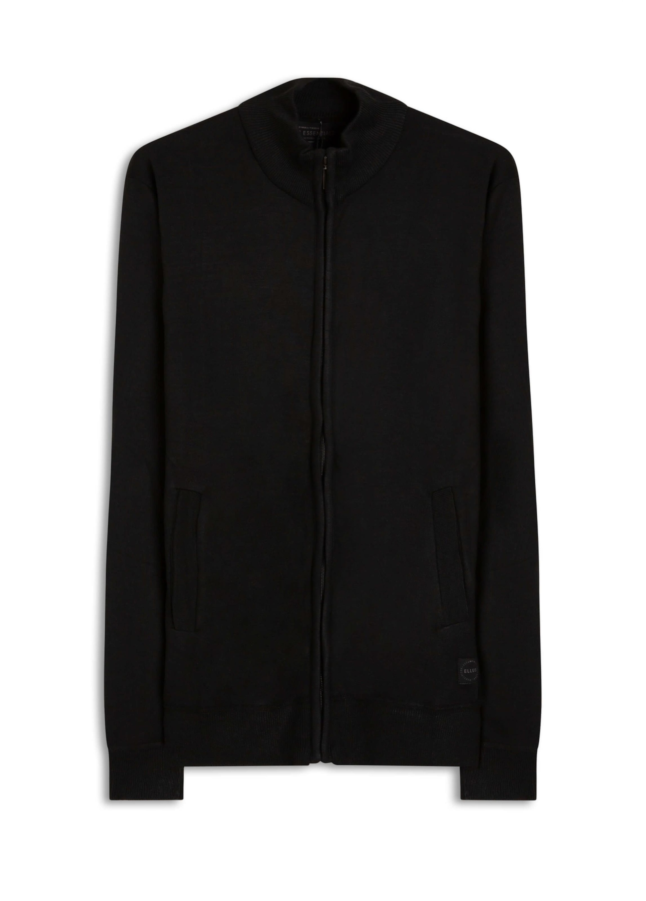 Tricot Basic Ziper Preto