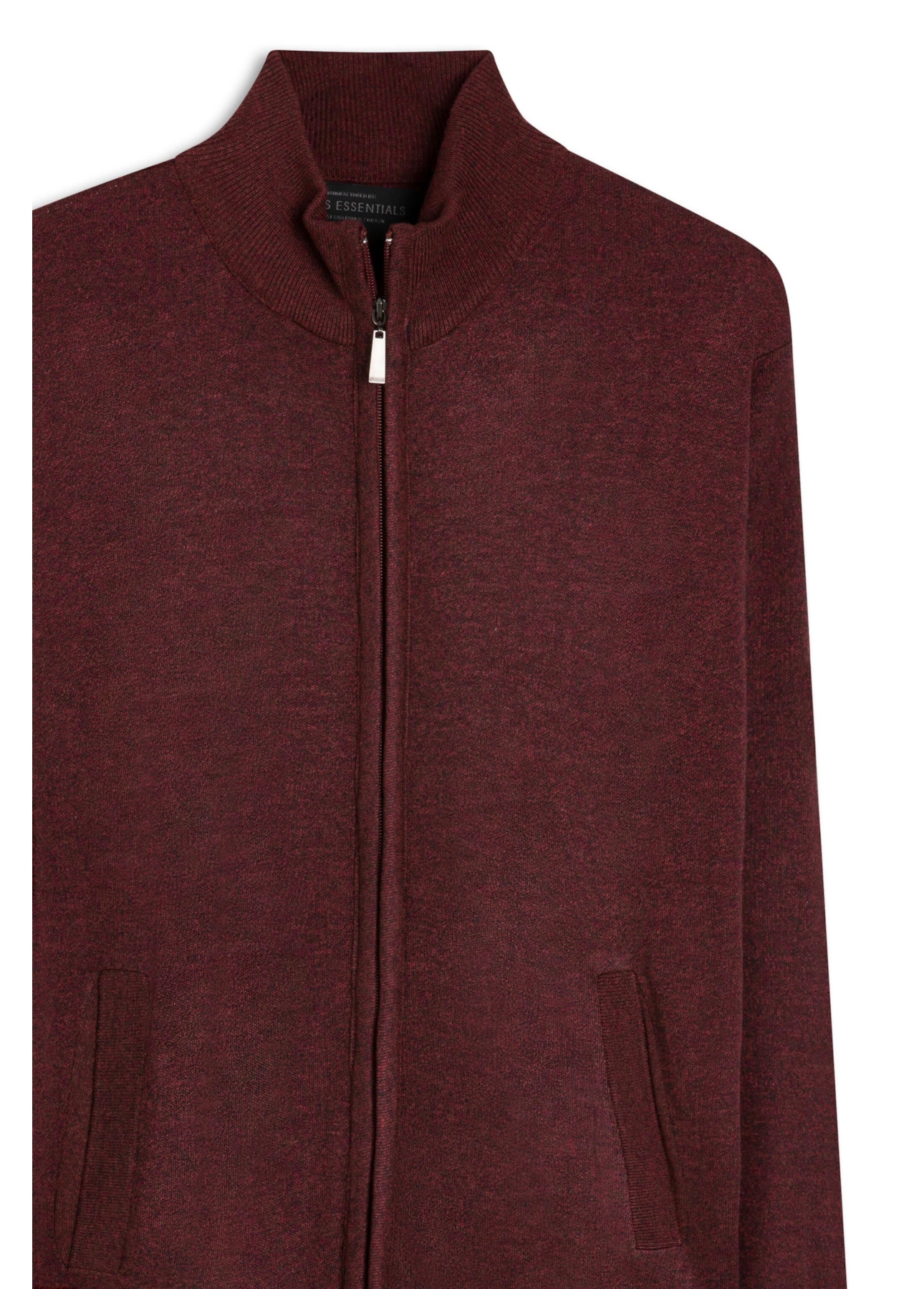 Tricot Basic Ziper Vinho