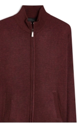 Tricot Basic Ziper Vinho