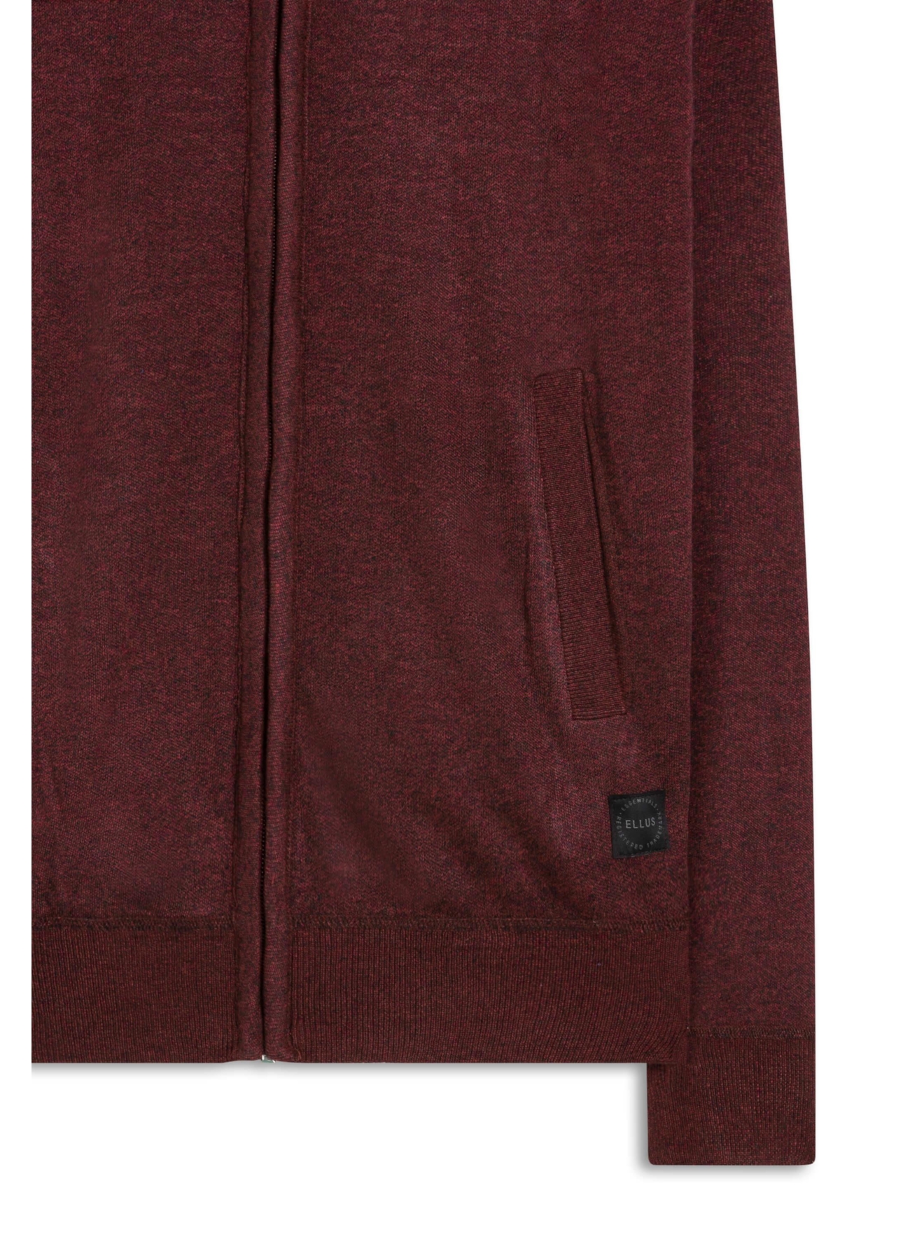 Tricot Basic Ziper Vinho