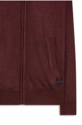 Tricot Basic Ziper Vinho