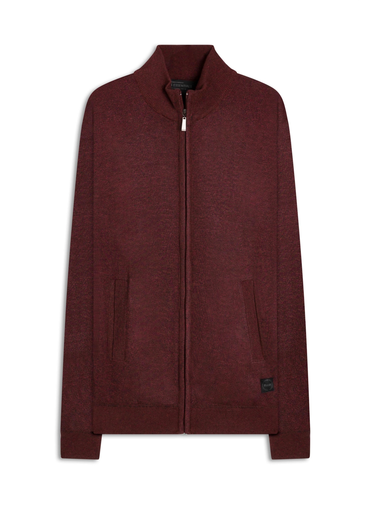 Tricot Basic Ziper Vinho