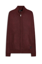 Tricot Basic Ziper Vinho