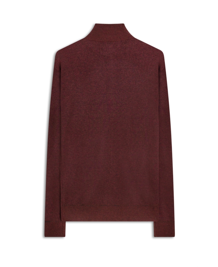Tricot Basic Ziper Vinho