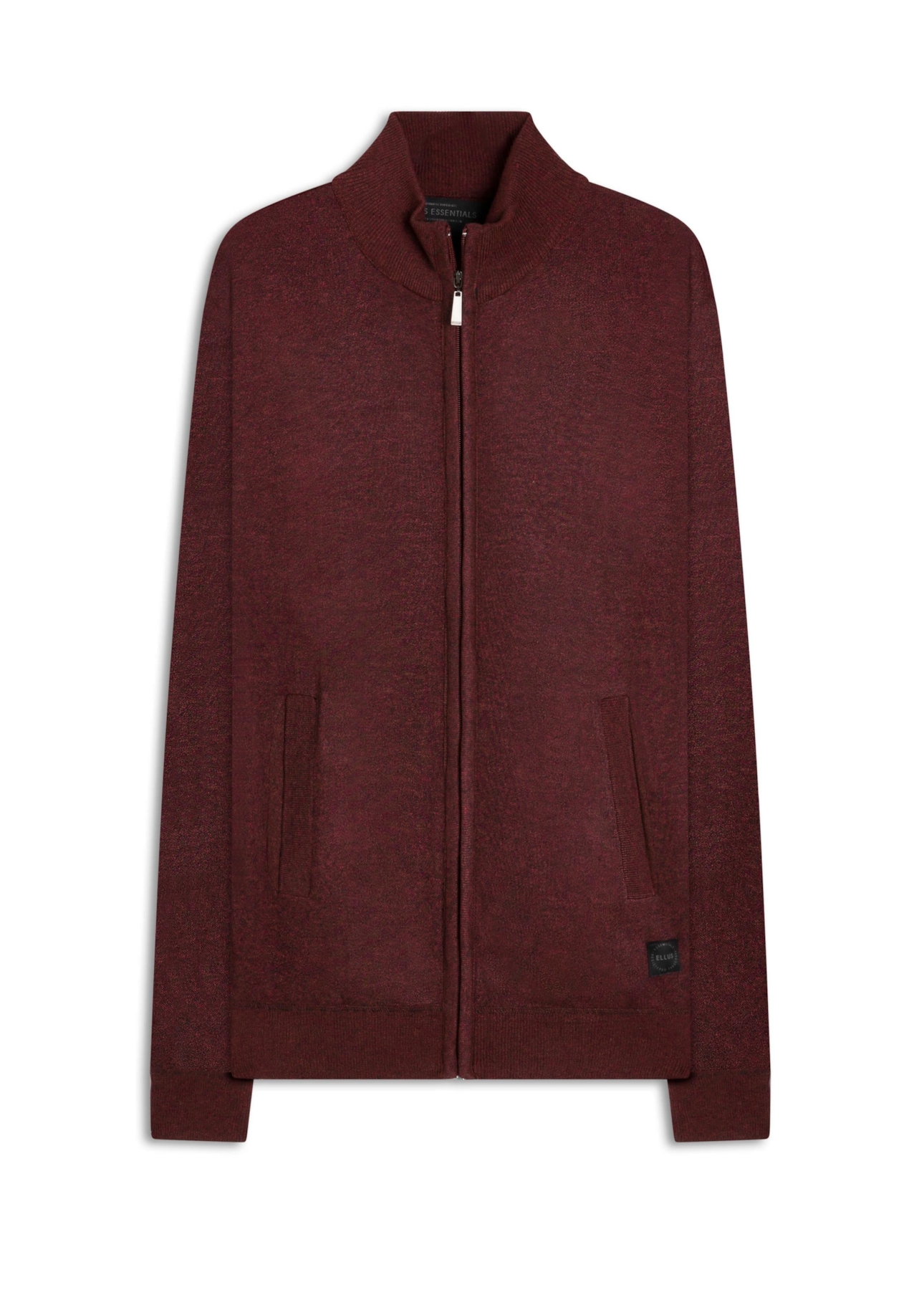 Tricot Basic Ziper Vinho