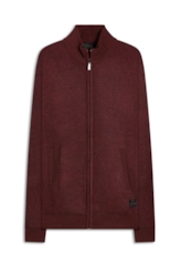 Tricot Basic Ziper Vinho