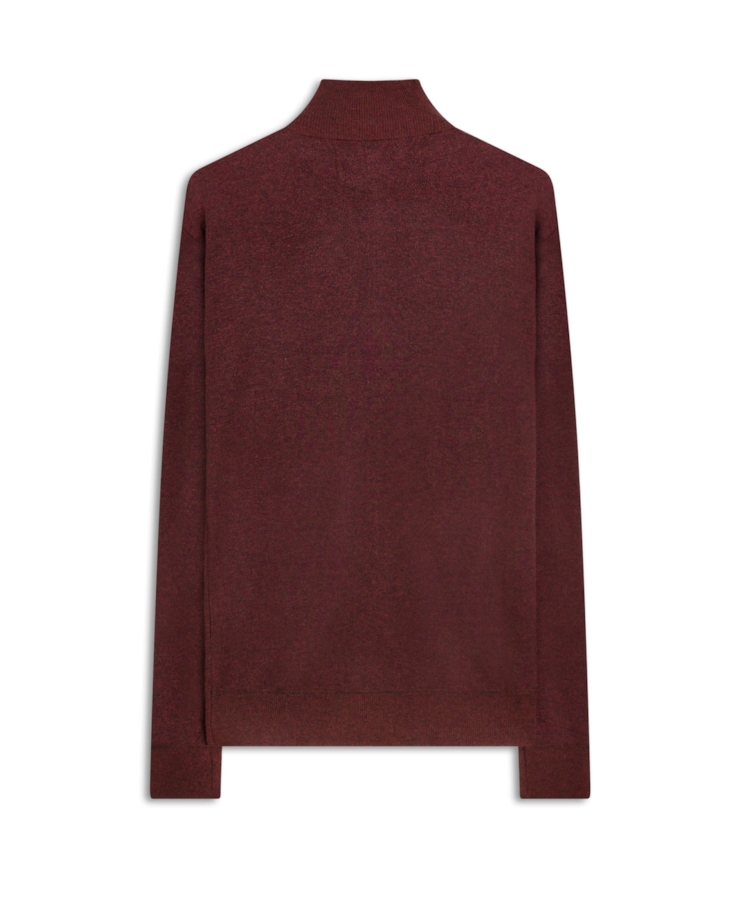 Tricot Basic Ziper Vinho