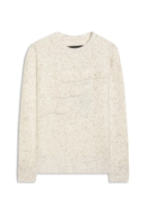 Tricot Cashmere Like Knit Off White Mescla