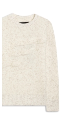 Tricot Cashmere Like Knit Off White Mescla