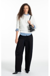 Tricot Cashmere Like Knit Off White Mescla