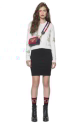 Tricot Co. Loose Star Round Neck Off White