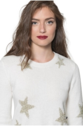 Tricot Co. Loose Star Round Neck Off White