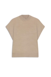 Tricot Colete Siena Knit Vest Turtleneck Greige
