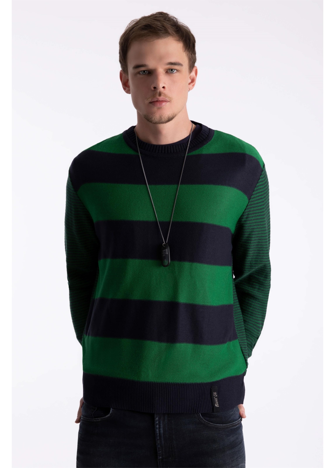 Tricot Colorblock Stripes Ellus Dark Navy