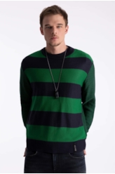 Tricot Colorblock Stripes Ellus Dark Navy