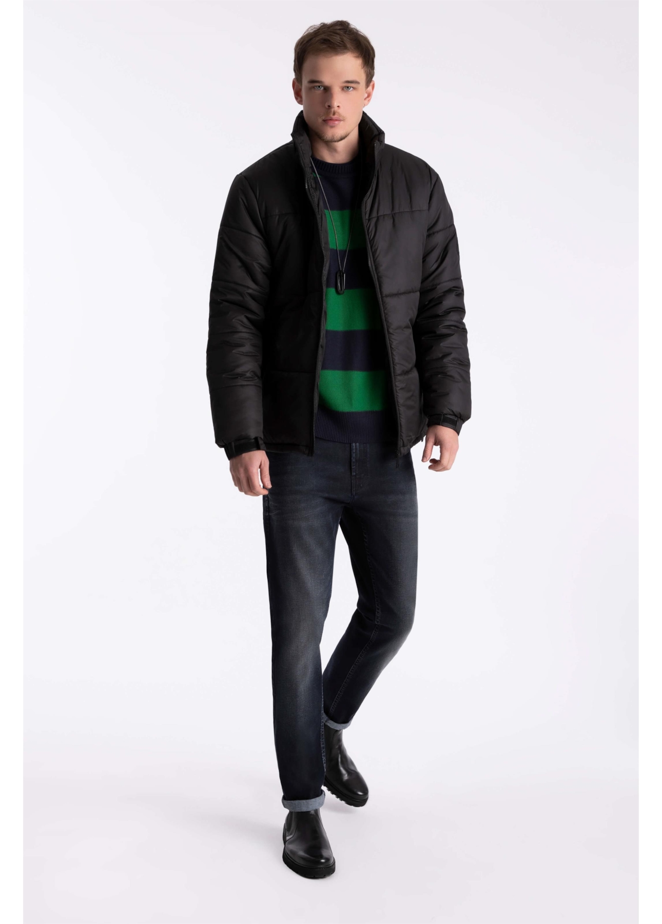 Tricot Colorblock Stripes Ellus Dark Navy