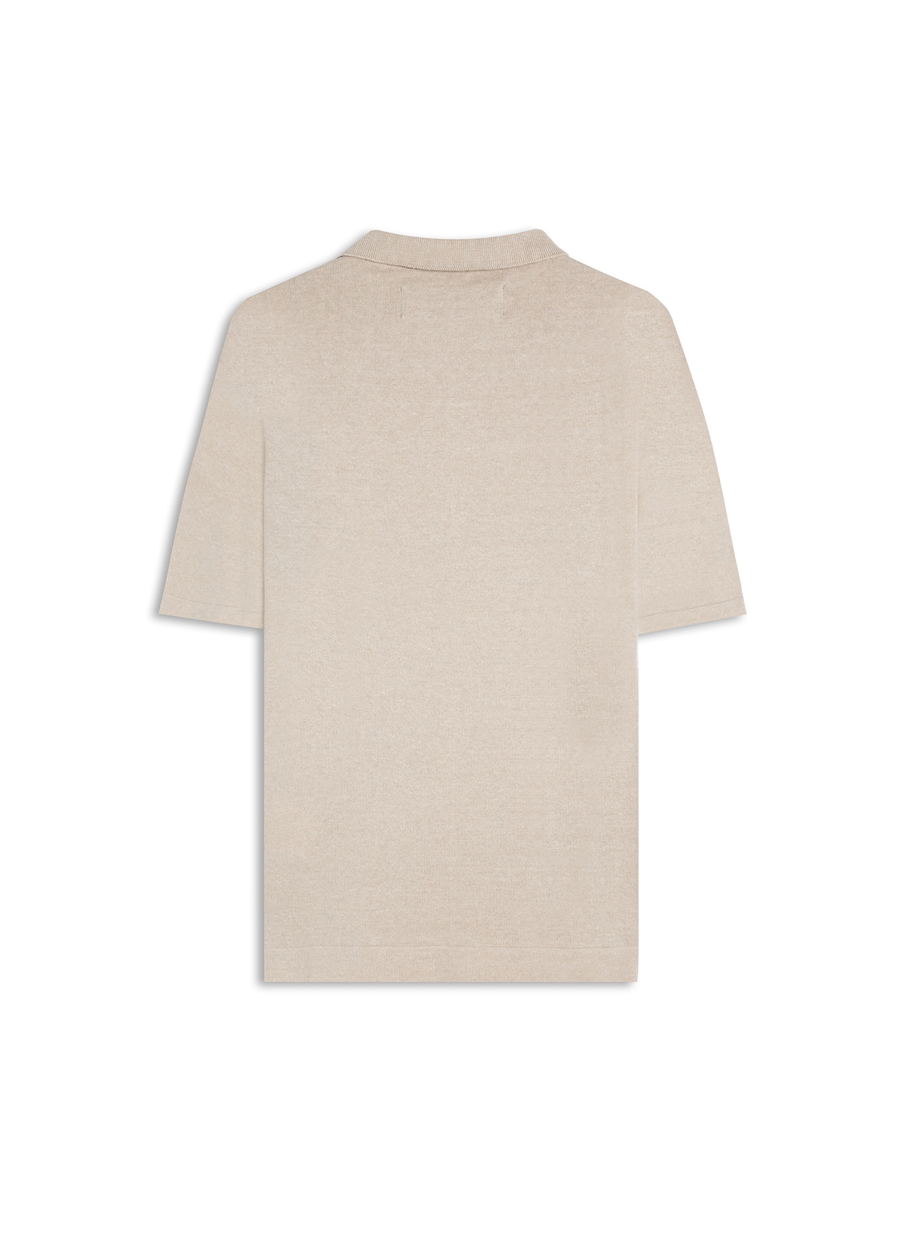 Tricot Cotton Blend Polo Zíper Mc Areia