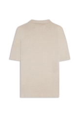 Tricot Cotton Blend Polo Zíper Mc Areia