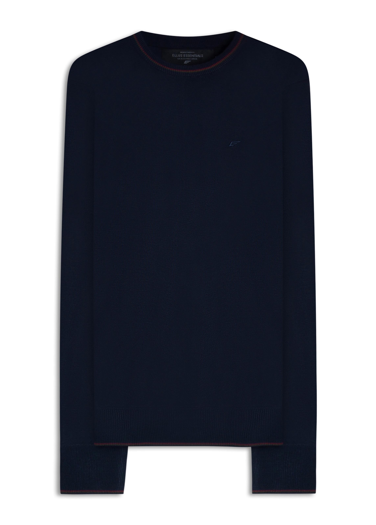 Tricot Cotton Poly Sweater Stripes Dark Navy