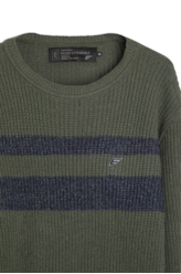 Tricot Ellus Acrylic Stripes Verde Militar