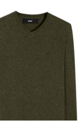 Tricot Ellus Basic Neck Verde Militar