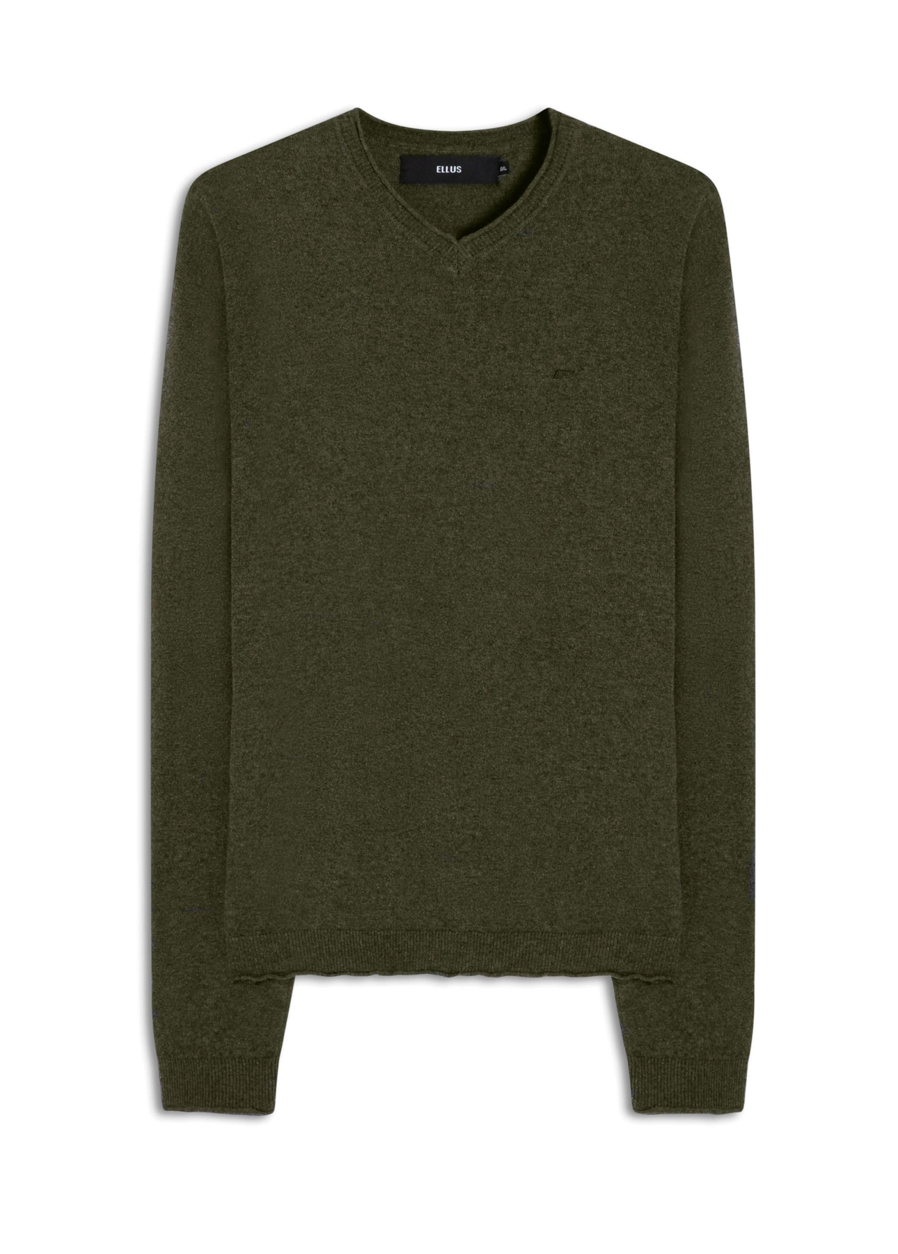 Tricot Ellus Basic Neck Verde Militar