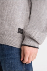 Tricot Ellus Brushed Contrast Edge Cinza