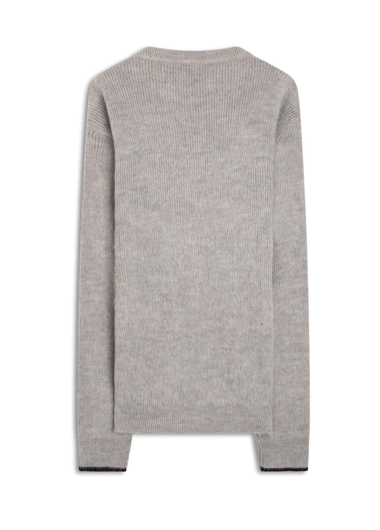 Tricot Ellus Brushed Contrast Edge Cinza