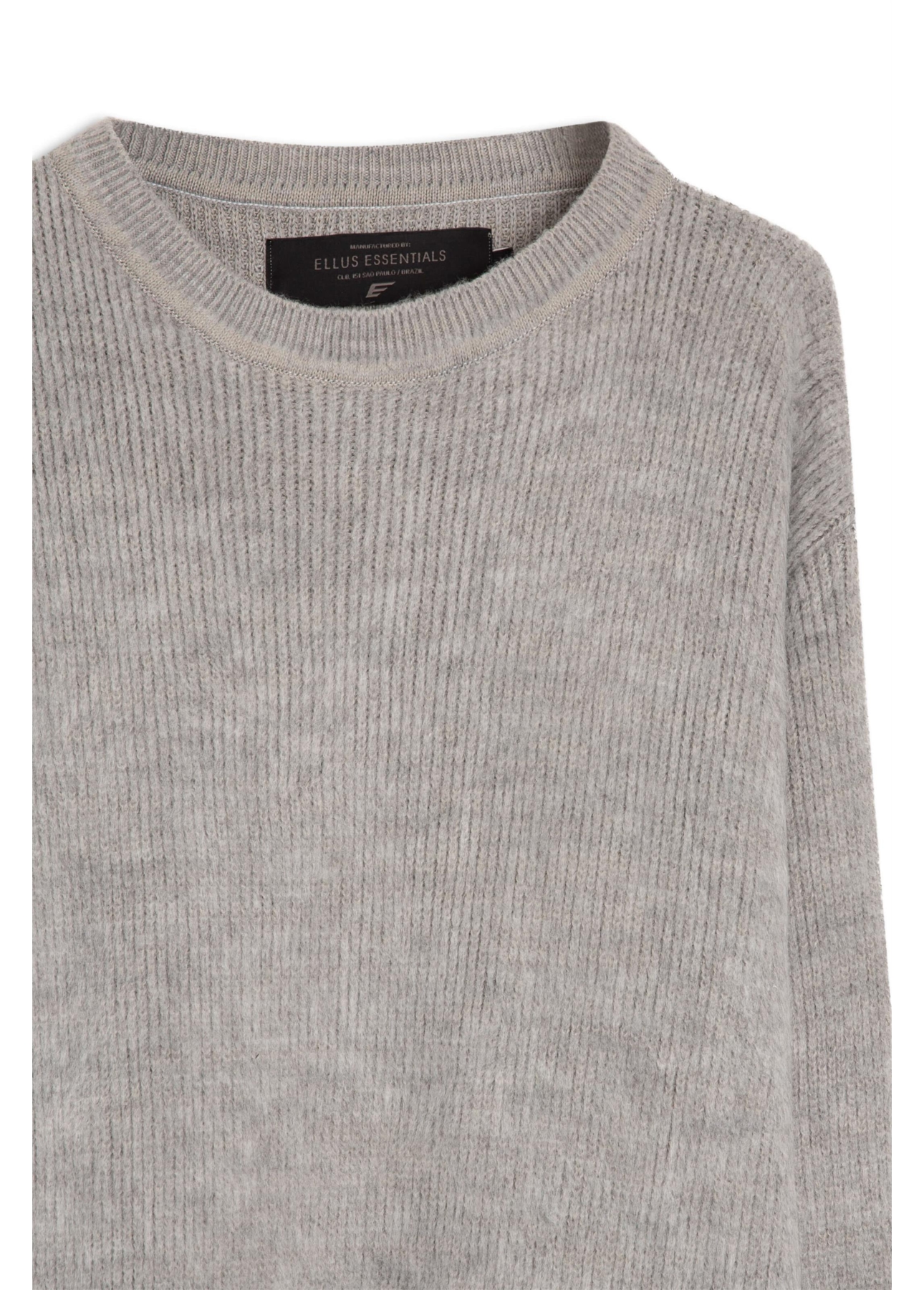 Tricot Ellus Brushed Contrast Edge Cinza