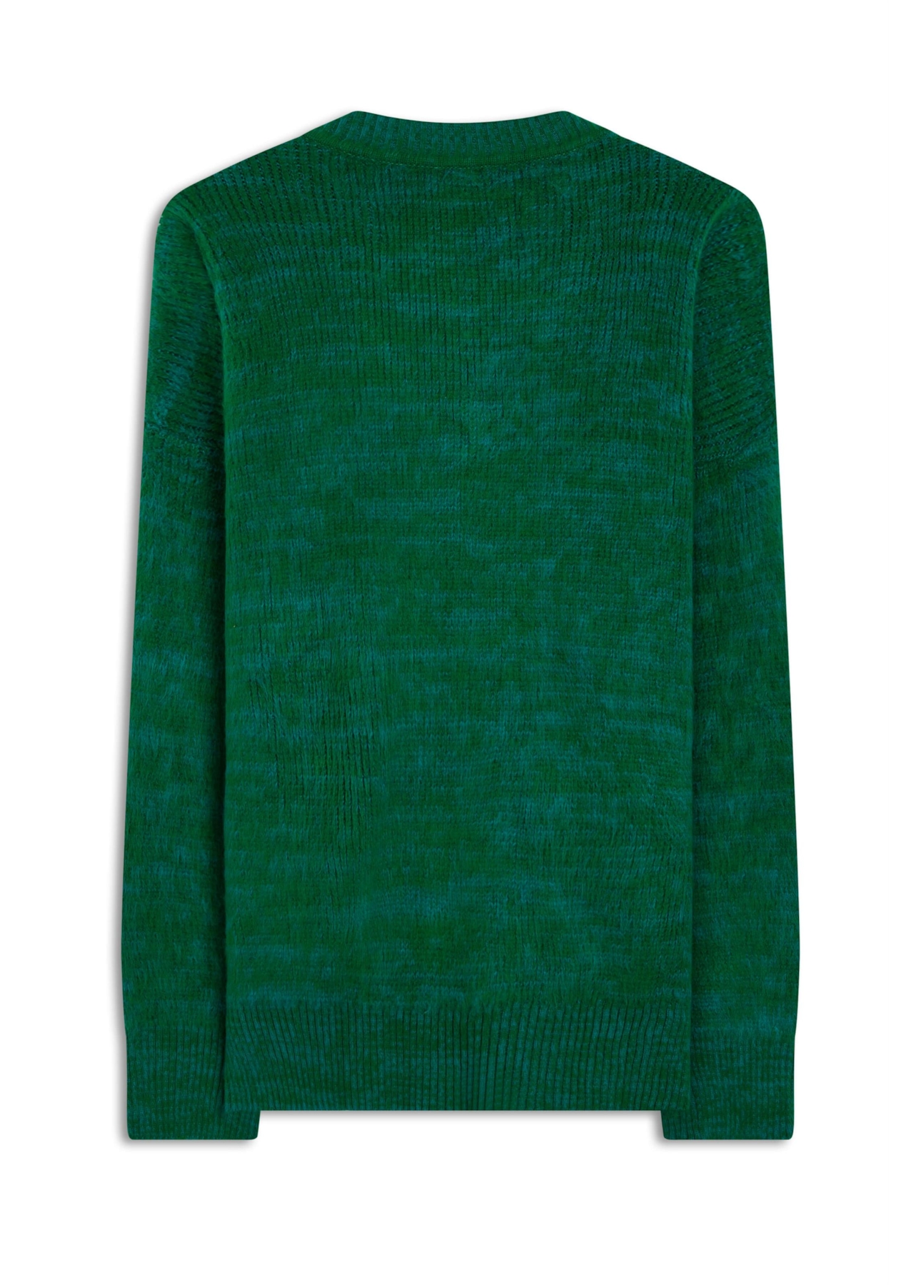 Tricot Ellus Brushed v Neck Verde Bandeira