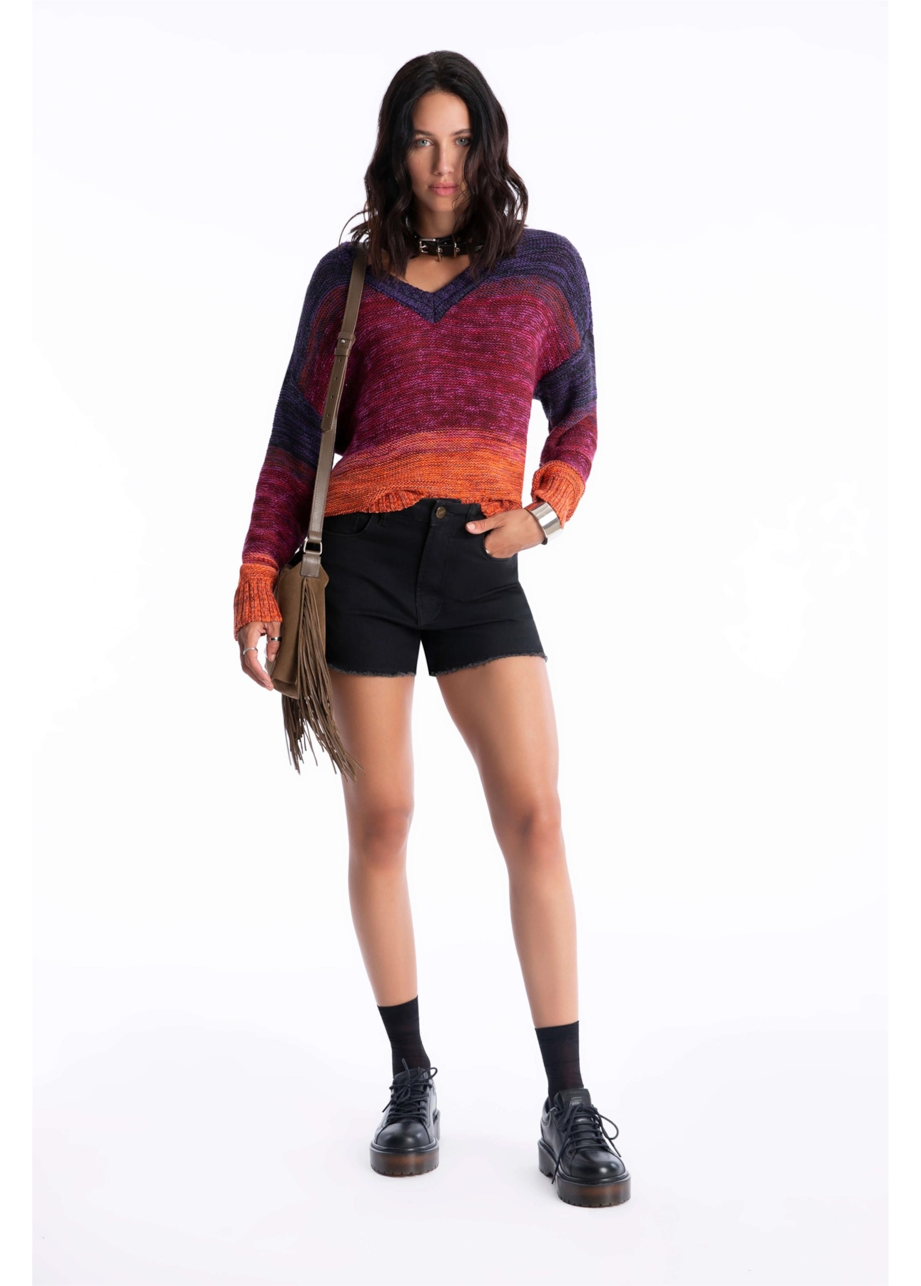 Tricot Ellus Color Block Stripes Padrao 1