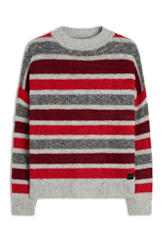 Tricot Ellus Flamê Stripes Vermelho