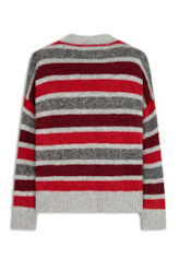 Tricot Ellus Flamê Stripes Vermelho