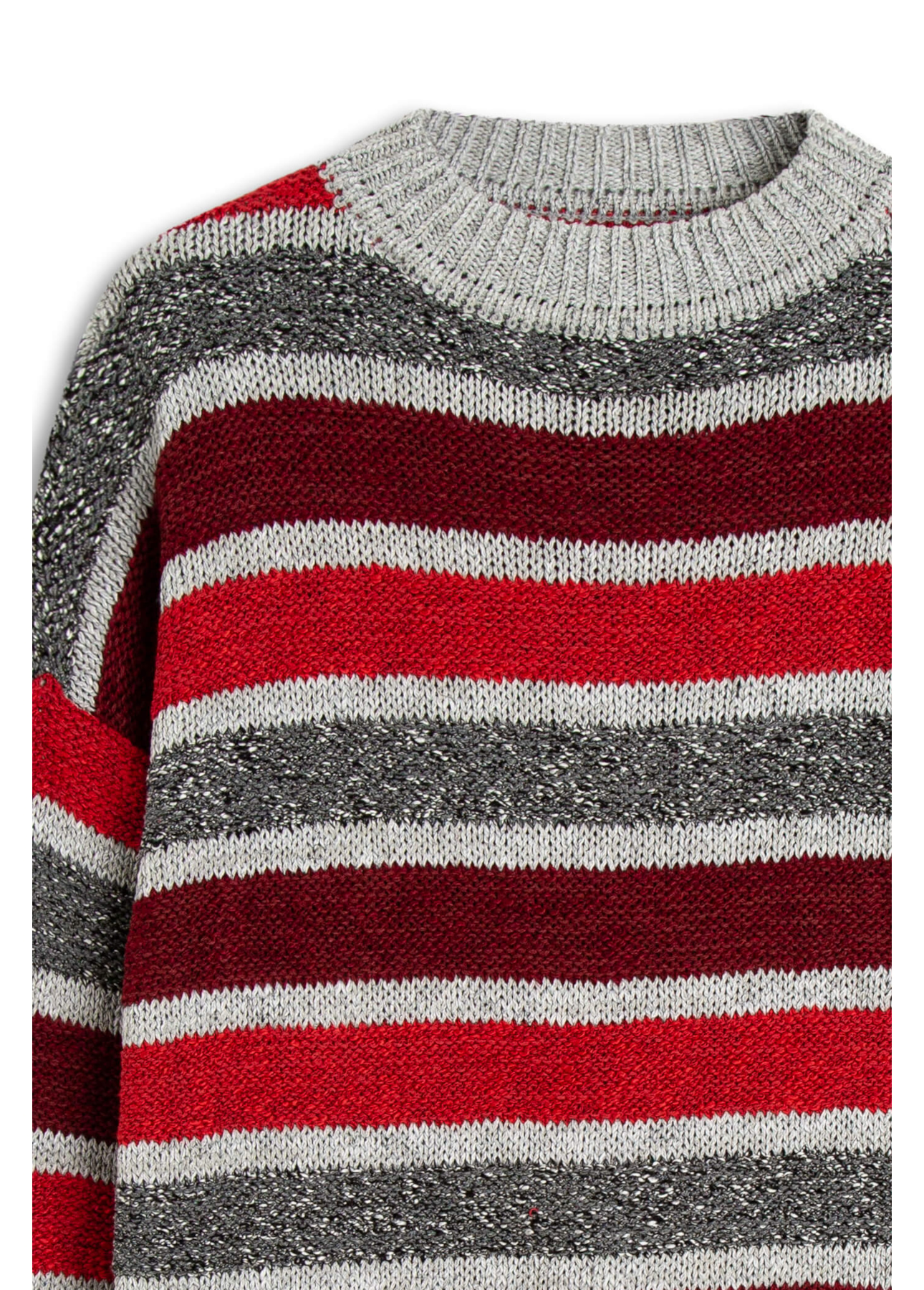 Tricot Ellus Flamê Stripes Vermelho