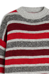 Tricot Ellus Flamê Stripes Vermelho