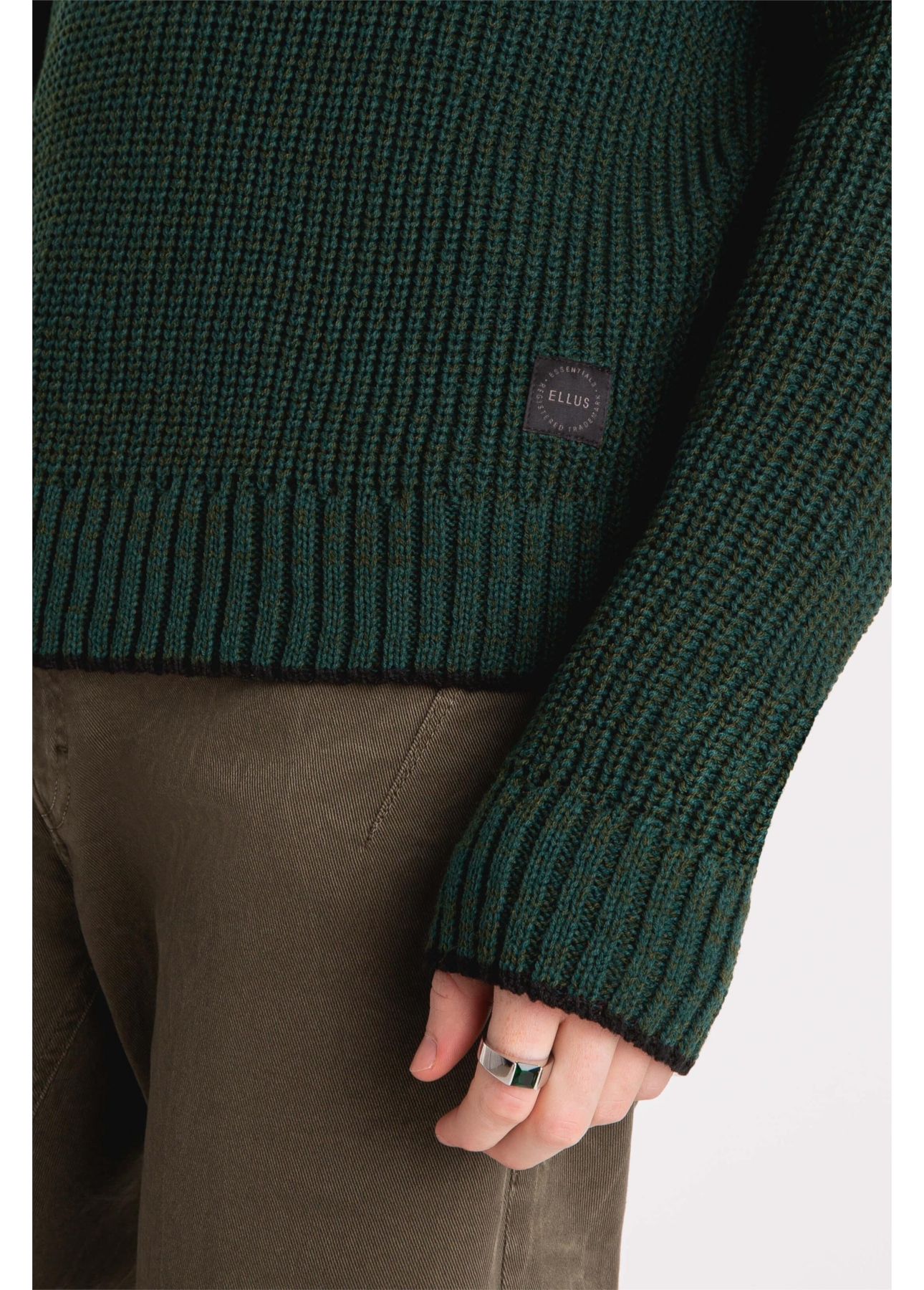 Tricot Ellus Like Block Verde Jade