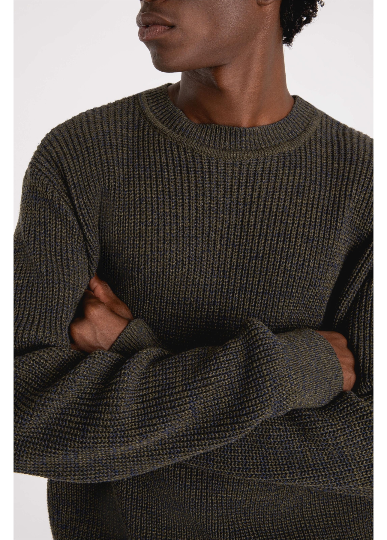 Tricot Ellus Like Two Tone Blend Verde Militar