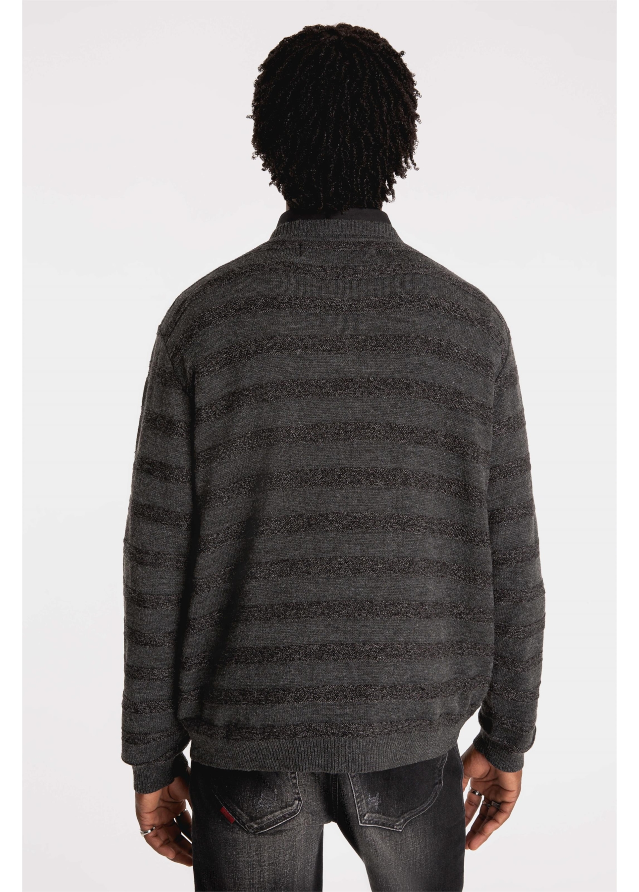 Tricot Ellus Linen Like Flamme Stripes Cinza