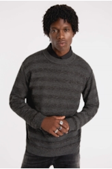Tricot Ellus Linen Like Flamme Stripes Cinza
