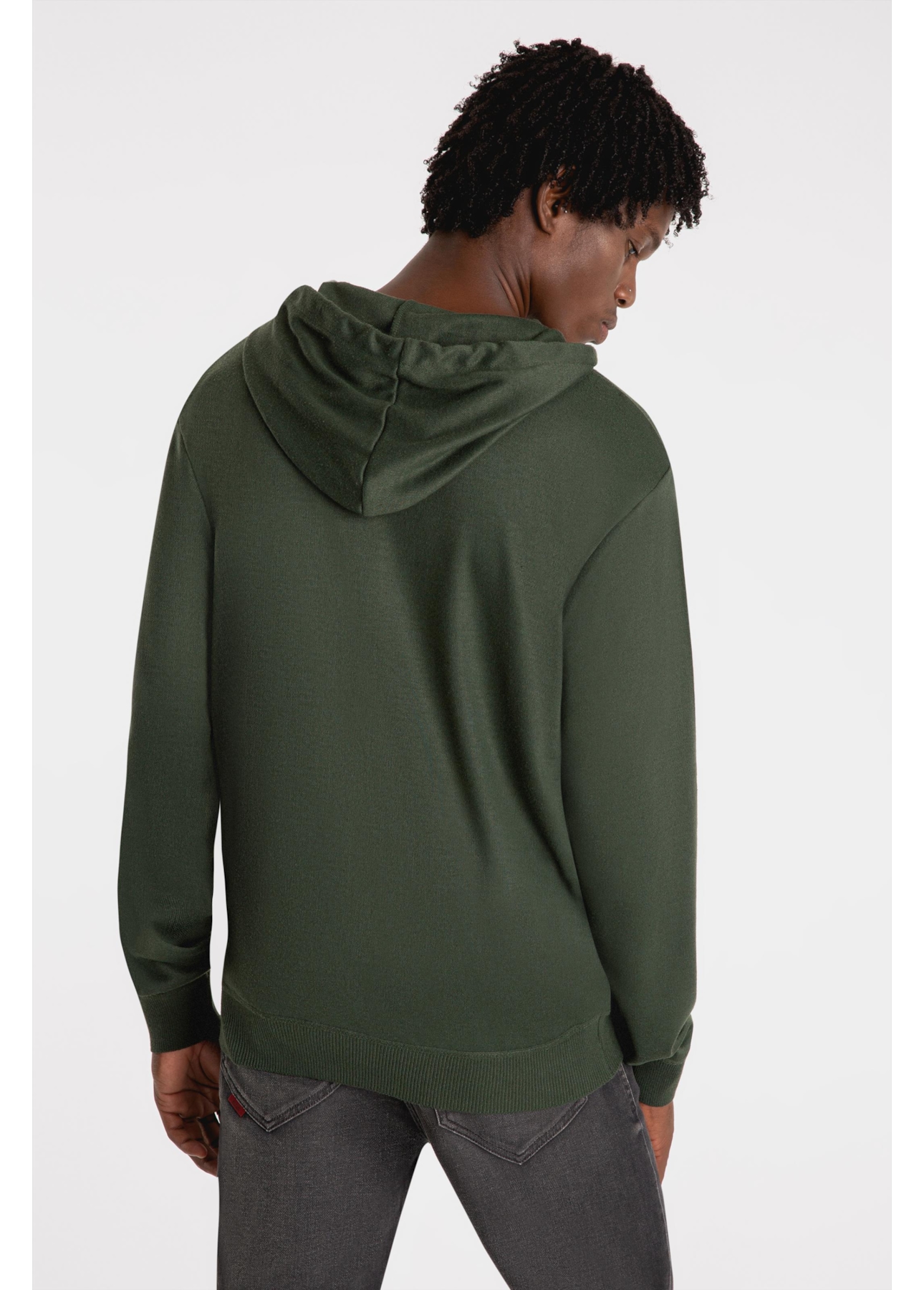 Tricot Ellus Poly Hood Verde Militar