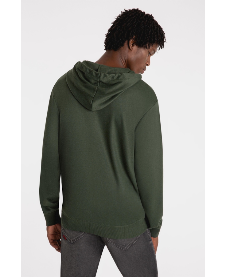 Tricot Ellus Poly Hood Verde Militar